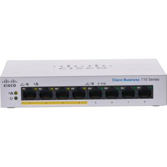 Cisco CBS110 Unmanaged 8-Port Partial PoE Gigabit Switch CBS110-8PP-D-EU