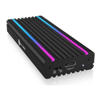 RaidSonic Icy Box IB-1824ML-C31 M.2 NVMe SSD Enclosure USB 3.1 Type-C RGB Black