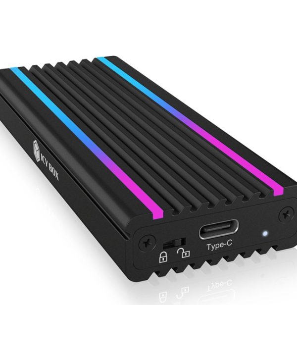 RaidSonic Icy Box IB-1824ML-C31 M.2 NVMe SSD Enclosure USB 3.1 Type-C RGB Black