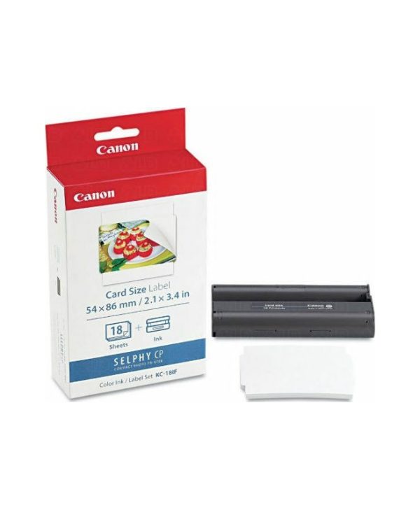 Canon KC-18IF Black & Color Ink + 18 Photo Sticker Cards 54x86mm 7741A001