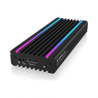 RaidSonic Icy Box IB-1824ML-C31 M.2 NVMe SSD Enclosure USB 3.1 Type-C RGB Black - Image 2