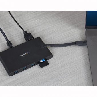 StarTech 8-in-1 USB-C Portable Mini Docking Station Black DKT30CHVSCPD - Image 2