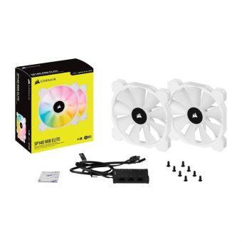 Corsair iCUE SP140 RGB Pro Performance 140mm (2-Pack) with Lighting Node Core White CO-9050139-WW - Image 3
