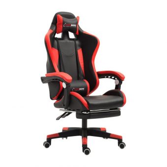 Herzberg Gaming Chair με Υποπόδιο Red/Black HG-8080RED - Image 3