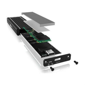 RaidSonic Icy Box IB-1824ML-C31 M.2 NVMe SSD Enclosure USB 3.1 Type-C RGB Black - Image 6