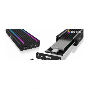RaidSonic Icy Box IB-1824ML-C31 M.2 NVMe SSD Enclosure USB 3.1 Type-C RGB Black - Image 7