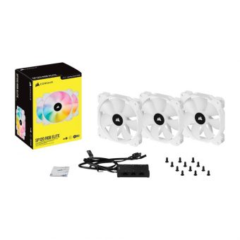 Corsair iCUE SP120 RGB Elite Performance 120mm (3-Pack) White CO-9050137-WW - Image 8