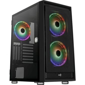 AeroCool Graphite ARGB Midi Tower Tempered Glass Black ACCM-PB24133.11