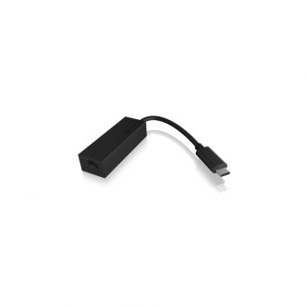 RaidSonic Icy Box USB Type-C - Gigabit Ethernet LAN Adapter Black IB-LAN100-C3