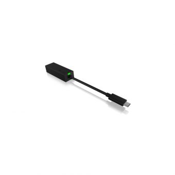RaidSonic Icy Box USB Type-C - Gigabit Ethernet LAN Adapter Black IB-LAN100-C3 - Image 2