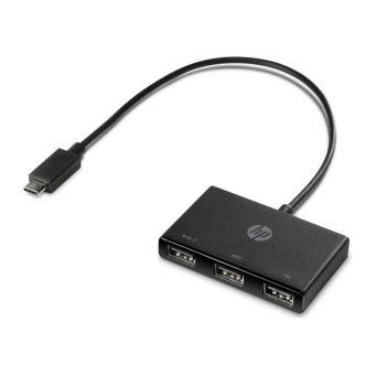 HP USB-Type C 3 Ports Hub Black Z6A00AA
