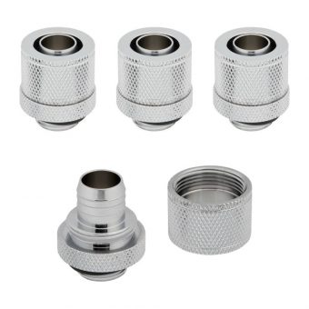 Corsair Hydro X Series XF Softline Compression Fitting 1/4" on 13/10mm Chrome 4-Pack CX-9051001-WW