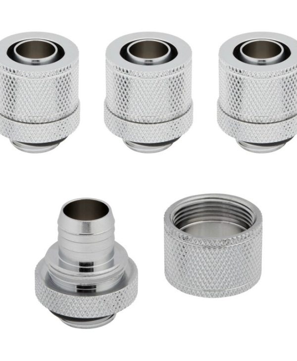 Corsair Hydro X Series XF Softline Compression Fitting 1/4" on 13/10mm Chrome 4-Pack CX-9051001-WW