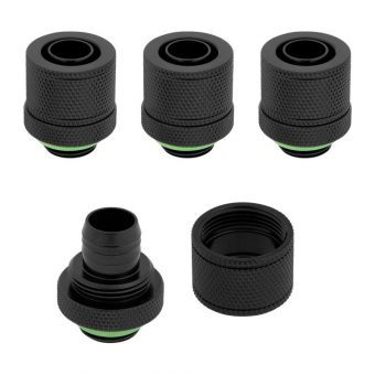 Corsair Hydro X Series XF Softline Compression Fitting 1/4" on 13/10mm Black 4-Pack CX-9051002-WW