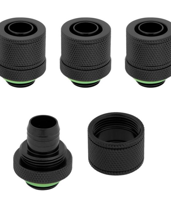 Corsair Hydro X Series XF Softline Compression Fitting 1/4" on 13/10mm Black 4-Pack CX-9051002-WW