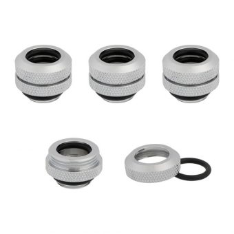 Corsair Hydro X Series XF Hardline OD Fitting 1/4" on 12mm Chrome 4-Pack CX-9052000-WW