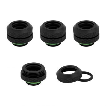 Corsair Hydro X Series XF Hardline OD Fitting 1/4" on 12mm Black 4-Pack CX-9052001-WW