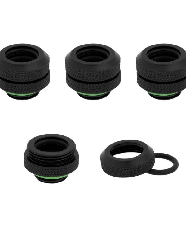 Corsair Hydro X Series XF Hardline OD Fitting 1/4" on 12mm Black 4-Pack CX-9052001-WW