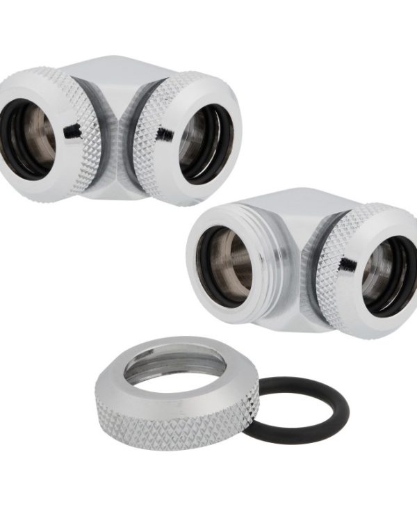 Corsair Hydro X Series XF Hardline OD Fitting 90° 12mm Chrome 2-Pack CX-9052021-WW
