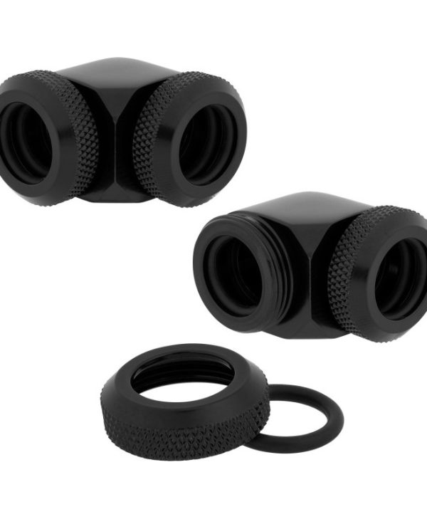 Corsair Hydro X Series XF Hardline OD Fitting 90° 12mm Black 2-Pack CX-9052022-WW