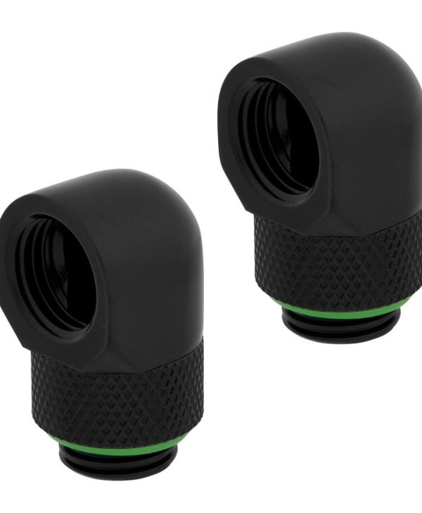 Corsair Hydro X Series XF Hardline Angle Adapter 90° 1/4" Black 2-Pack CX-9055009-WW