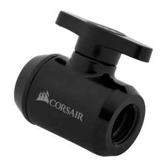 Corsair hydro X Series XF Ball Valve stopcock 1/4" Black CX-9055019-WW