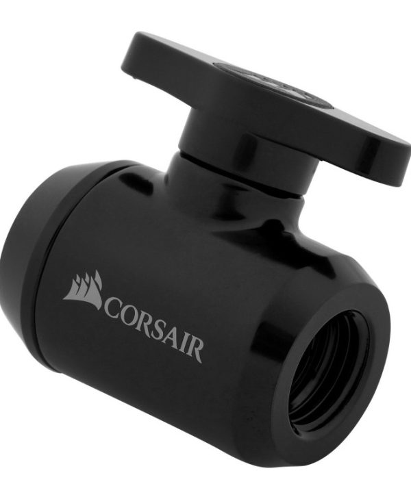 Corsair hydro X Series XF Ball Valve stopcock 1/4" Black CX-9055019-WW