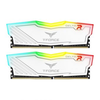 TeamGroup T-Force Delta RGB 16GB (2x8GB) 3600MHz DDR4 White TF4D416G3600HC18JDC01