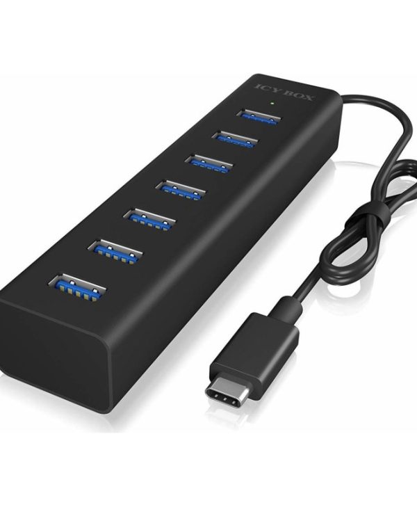 RaidSonic Icy Box IB-HUB1700-C3 USB-C 3.0 7-Port Hub Black
