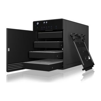 RaidSonic Icy Box Hard Disk Array 4 x 2.5"/3.5" USB 3.1 Black IB-3740-C31 - Image 2