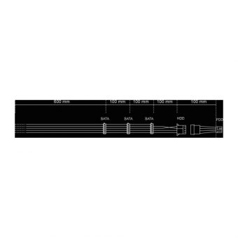 Be Quiet! SATA/FDD Sleeved Power Cable 100cm BC051 CM-61050 - Image 2