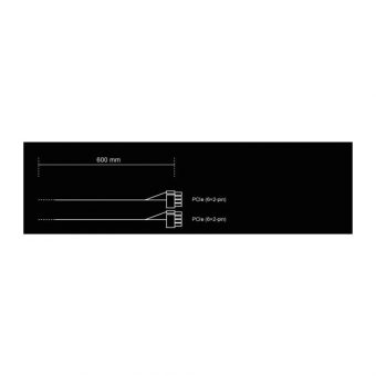Be Quiet! PCIe 2x6/8 Pin Sleeved Power Cable 60cm BC071 CP-6620 - Image 2