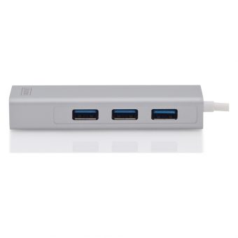 Digitus USB 3.0 & Ethernet Hub (USB Type C input) White DA-70255 - Image 3