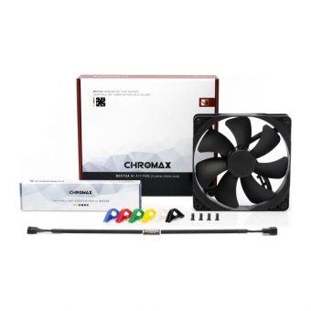 Noctua 14cm Premium Quiet Anti-Vibration Colored Pads 4-Pin PWM Fan NF-A14 PWM CH.BK.S - Image 3