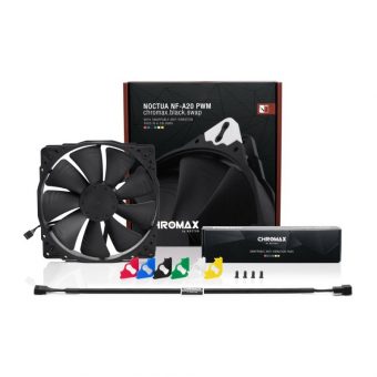 Noctua 20cm Premium Anti-Vibration Colored Pads 4-Pin PWM Fan NF-A20 PWM CH.BK.S - Image 3