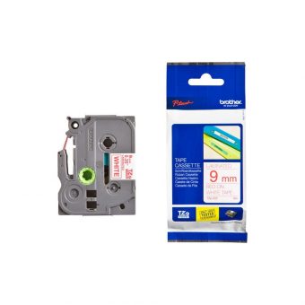 Brother Labelling Tape Cassette Red On White 9mmx8m TZe-222 - Image 4