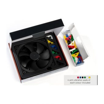 Noctua 14cm Premium Quiet Anti-Vibration Colored Pads 4-Pin PWM Fan NF-A14 PWM CH.BK.S - Image 4
