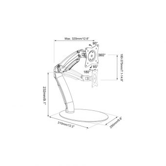Digitus Table Monitor Stand Up To 27'' DA-90365 - Image 6