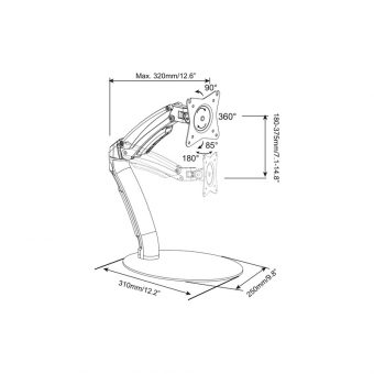 Digitus Table Monitor Stand Up To 27'' DA-90365 - Image 7