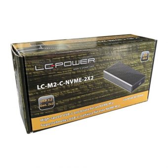 LC-Power M.2 NVMe SSD Enclosure Black LC-M2-C-NVME-2X2 - Image 8