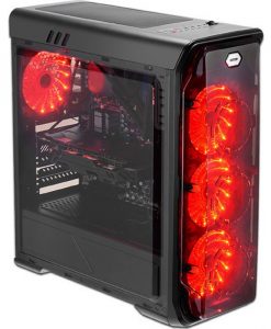 LC-Power 988B Red Typhoon ATX Gaming Case LC-988B-ON