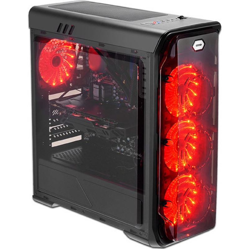 LC-Power 988B Red Typhoon ATX Gaming Case LC-988B-ON