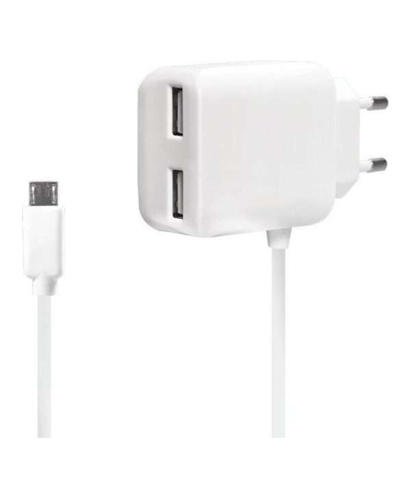 Logilink 2 x USB-A Wall Charger 2.1A With Micro USB-B cable White PA0157W