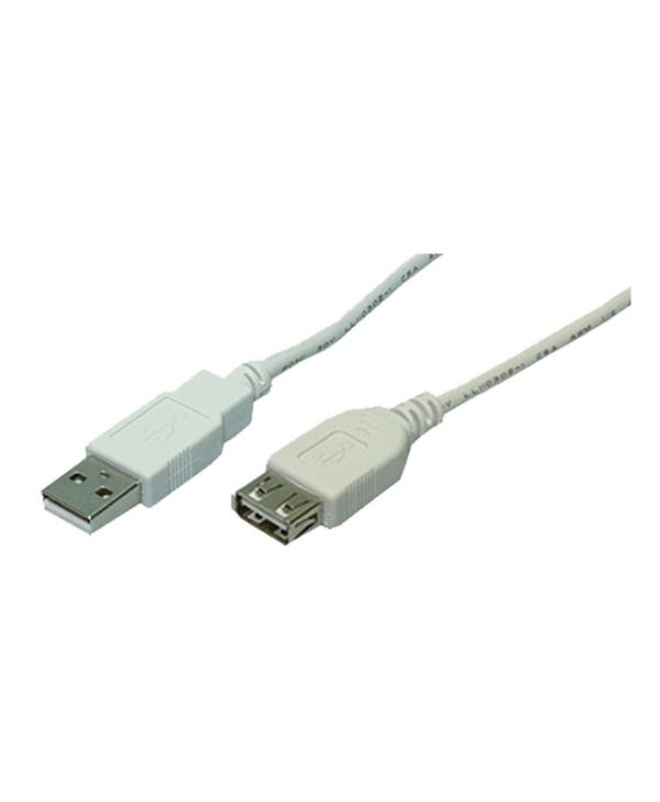 LogiLink Cable USB-A 2.0 Male - USB-A Female 2m Grey CU0010