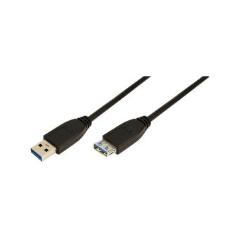 LogiLink Cable USB-A 3.0 Male – USB-A Female 2m Black CU0042
