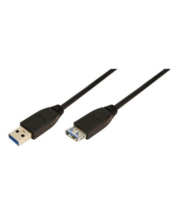 LogiLink Cable USB-A 3.0 Male – USB-A Female 2m Black CU0042