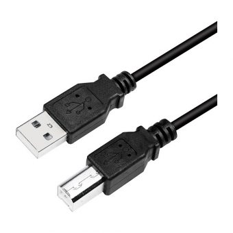 LogiLink Cable USB-A 2.0 Male - USB-B Male 2m Black CU0007B