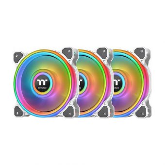 Thermaltake Riing Quad 12 RGB Radiator Fan TT Premium Snow White Edition 3-Pack CL-F100-PL12SW-A