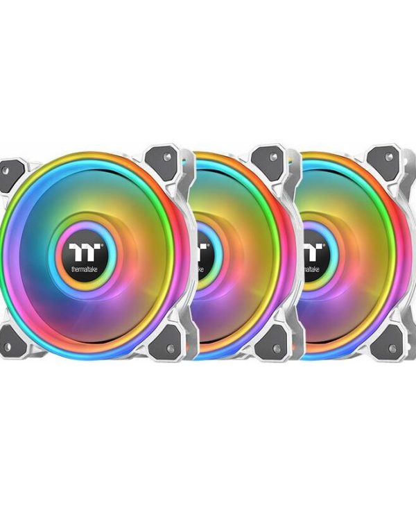 Thermaltake Riing Quad 12 RGB Radiator Fan TT Premium Snow White Edition 3-Pack CL-F100-PL12SW-A