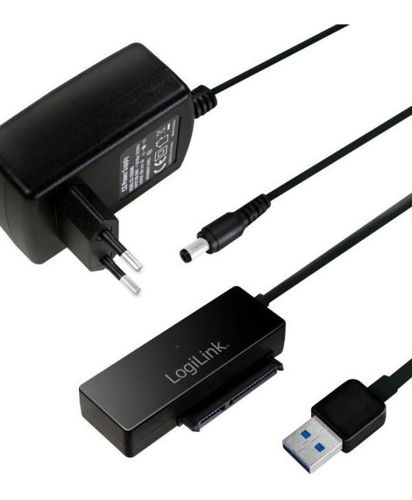 Logilink Adapter USB-A 3.0 - Sata  12V/2A Black AU0050